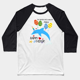 Happy Easter 2022 Delphine Unicorn Baseball T-Shirt